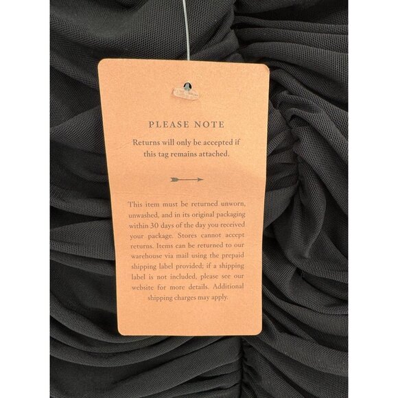 BHLDN Anthropologie Strapless Ruched Bodycon Midi Dress Women's‎ Small Black NEW - Picture 10 of 12